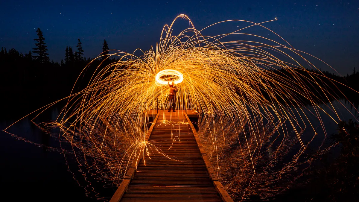camera settings for steel wool photography