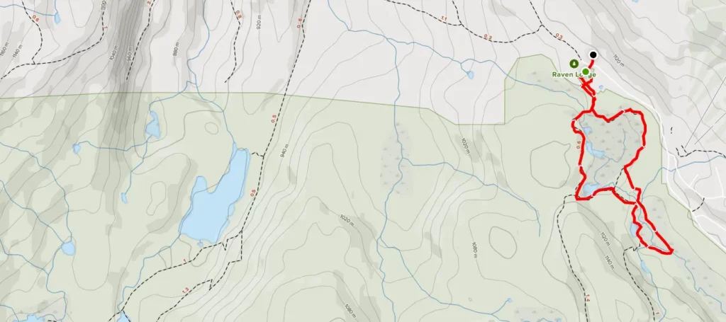 Map of Paradise Meadows Trail 