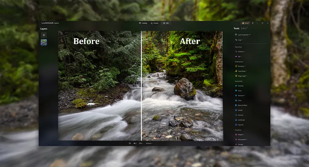 Luminar Neo HDR merge key features 