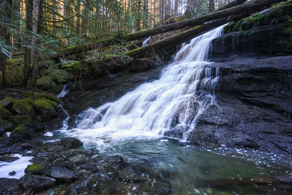 example of waterfalls on Vancouver Island